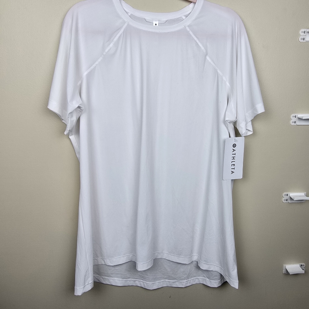 NWT Athleta White Ultimate Tee size 1X